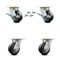 Service Caster 4 Inch Kingpinless Rubber on Aluminum Wheel Caster Swivel Locks 2 Brakes, 4PK SCC-KP30S420-RAR-SLB-BSL-2-BSL-2 - alternate 1